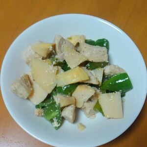 マヨで簡単うまっ♪鶏たけのこ炒め